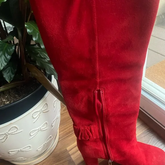 Via Spiga Red Heeled Boots - Picture 4 of 10